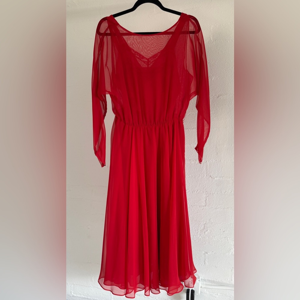 Elegant AJ Bari Lillie Rubin Red Vintage Dress